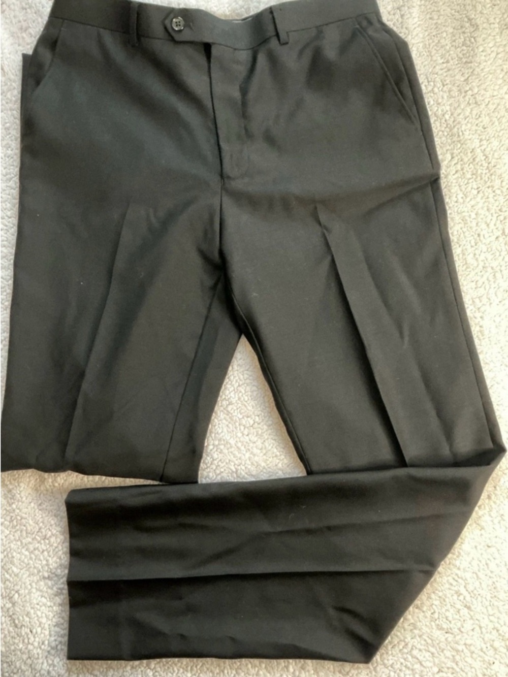 Tiglio Luxe Novello Black Wool Dress Pants Slacks Men’s 34L Modern Fit Ital
